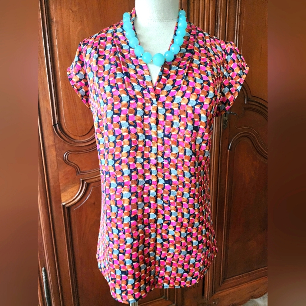 Worn Once- Nic + Zoe Summer Top!!🩷🩵🩷